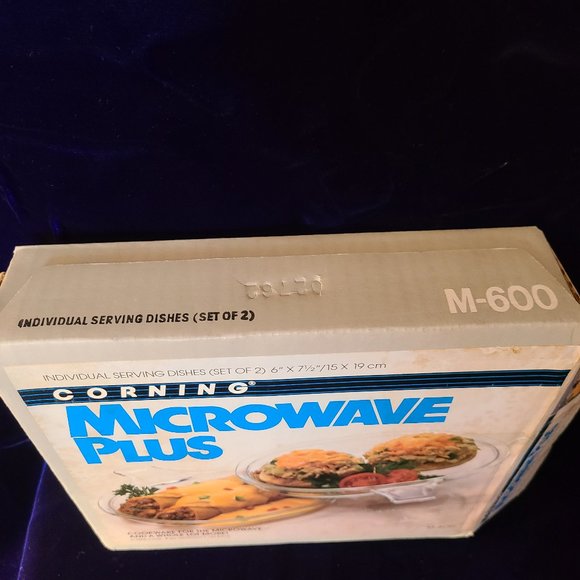 Vintage 1984 Corning Microwave Plus Individual Serving Dishes - Set of 2 - Picture 4 of 9